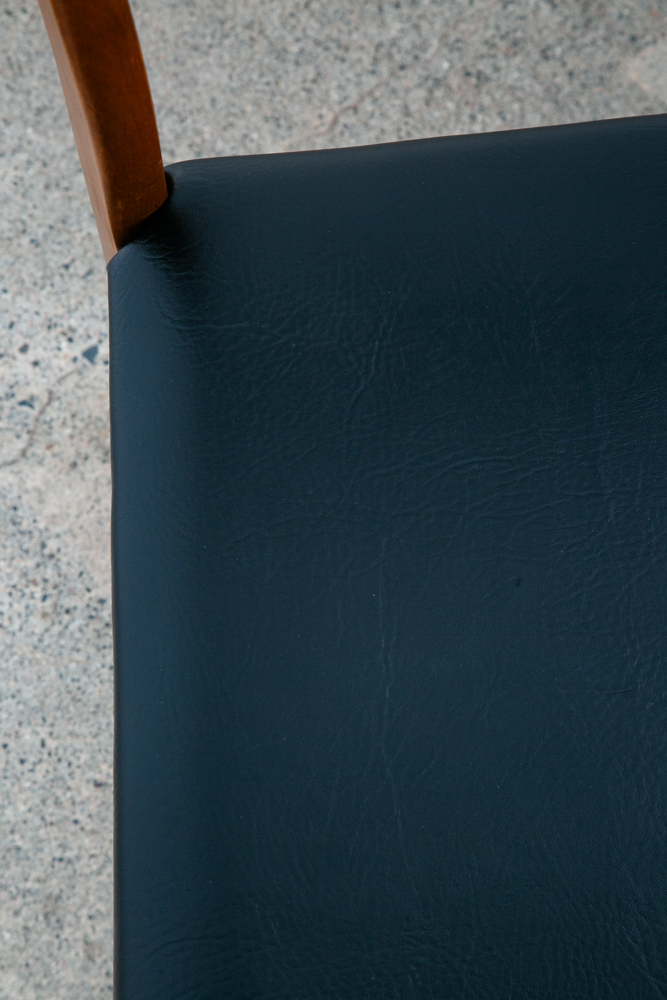 Mid Century Modern Dining Chairs Pair Set Mobler Ladder Farstrup Teak Mcm Black - Image 9