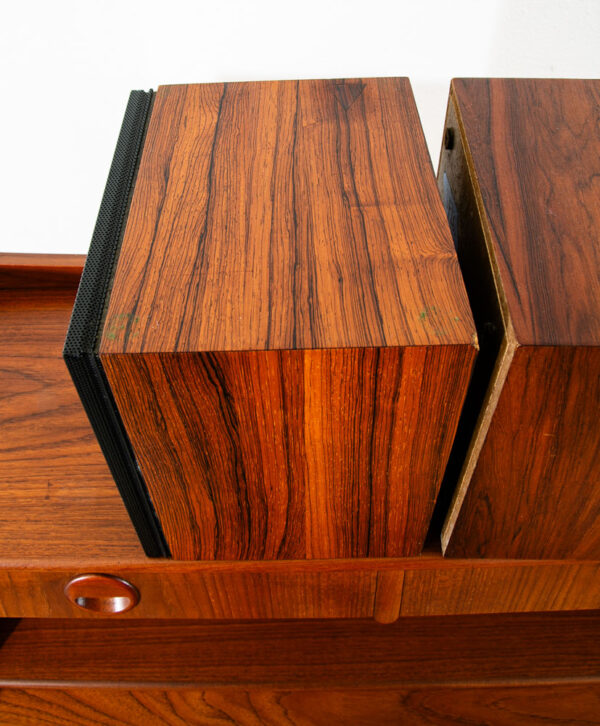 Mid Century Danish Modern Speakers Set Hifi System #19 Bookshelf Rosewood Mcm - Image 9