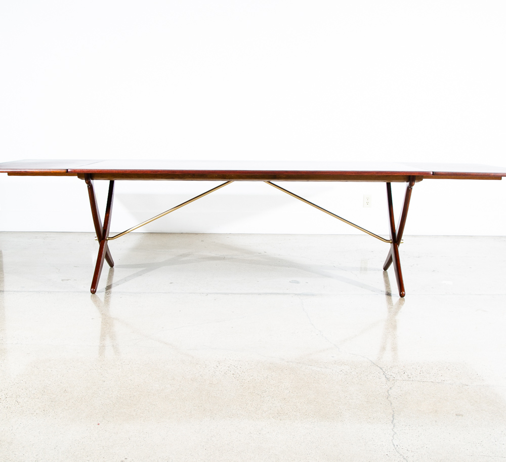 Mid Century Danish Modern Dining Table Hans Wegner Teak Andreas Tuck AT-314 Leaf - Image 4