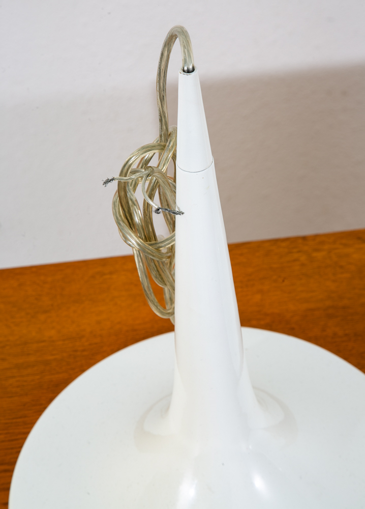 Mid Century Danish Modern Pendant Lamps Set Light Pair White Hanging Denmark Mcm - Image 11