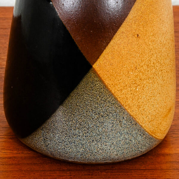 Mid Century Modern Studio Designed Hand Thrown Multi-Glazed Ceramic Wine Vase M - Image 3