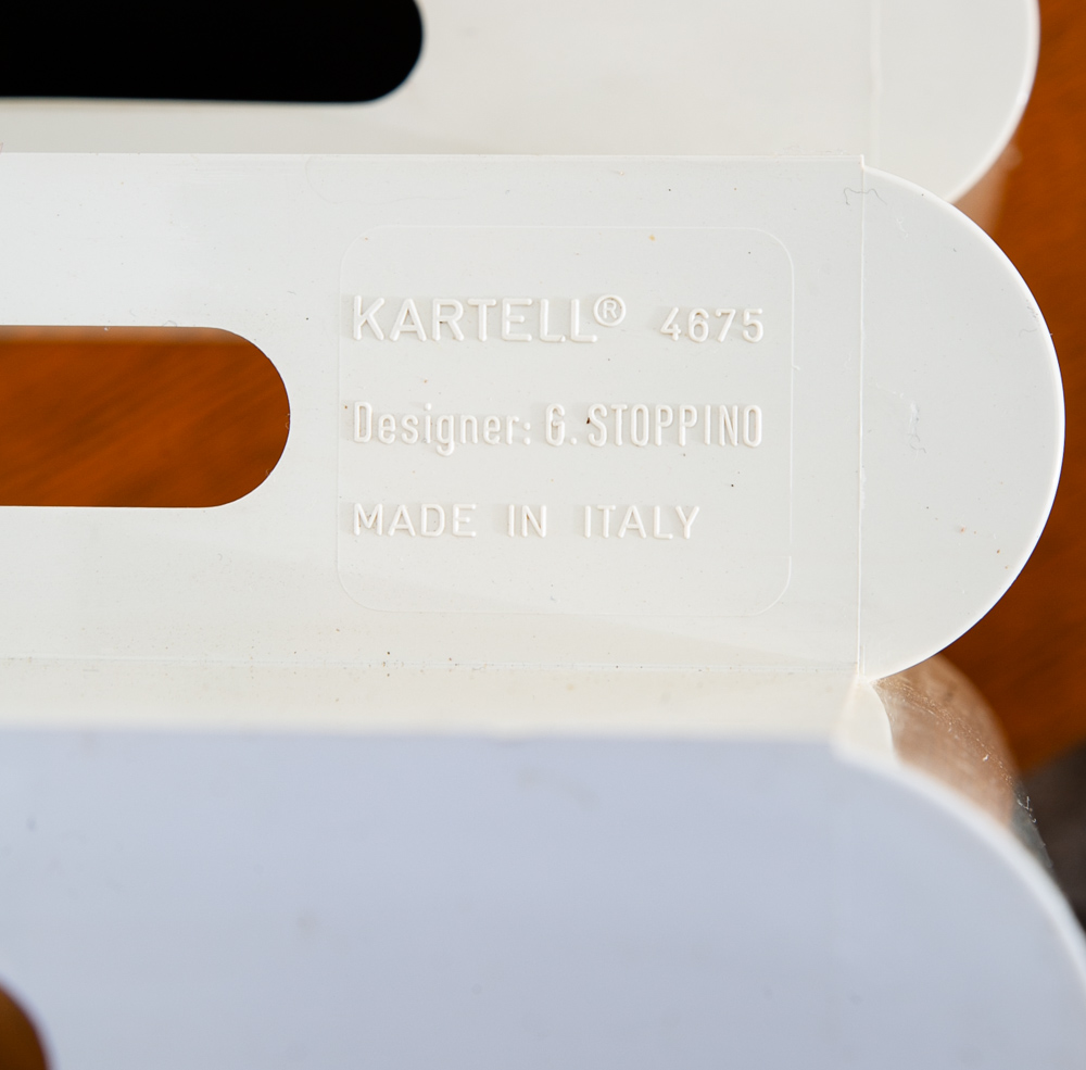 Mid Century Modern Magazine Holder White Kartell Italy G. Stoppino Vintage Mcm - Image 3