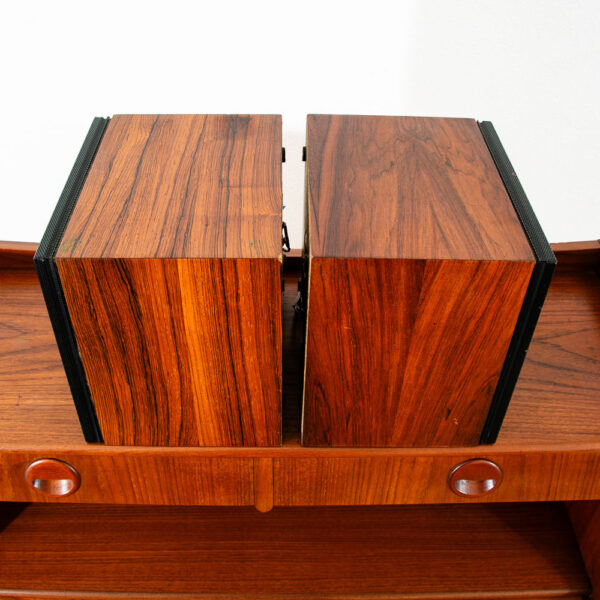 Mid Century Danish Modern Speakers Set Hifi System #19 Bookshelf Rosewood Mcm - Image 2