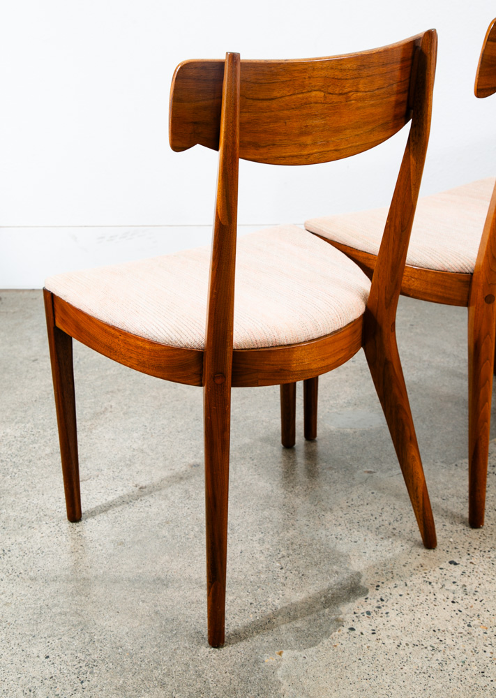 Mid Century Modern Dining Chairs 6 Drexel Declaration Kipp Stewart Peach Pink - Image 10