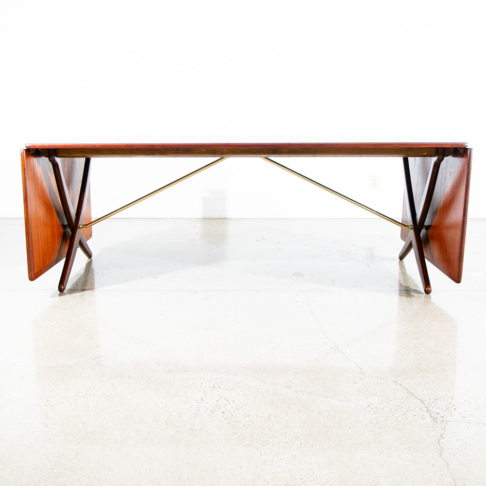 Mid Century Danish Modern Dining Table Hans Wegner Teak Andreas Tuck AT-314 Leaf - Image 8