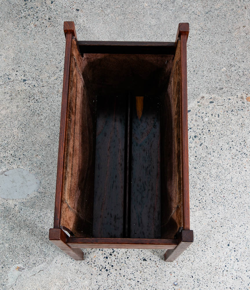 Mid Century Modern Magazine Rack Rosewood Salin Vintage Danish Leather Sling - Image 6