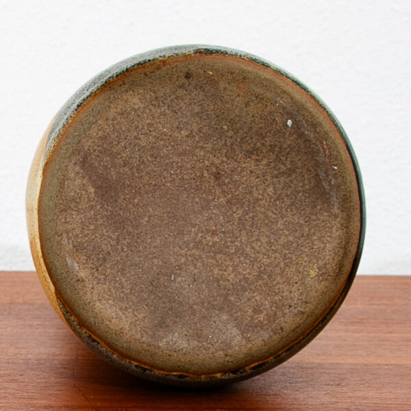 Mid Century Modern Studio Designed Hand Thrown Multi-Glazed Ceramic Wine Vase M - Image 5