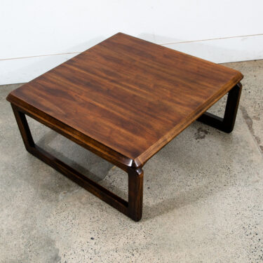Mid Century Modern Coffee Table Lane Walnut Vintage Square Mcm Sled 1207 - 27