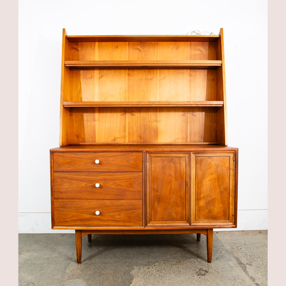 Mid Century Modern China Cabinet Credenza Display Drexel Declaration Walnut Mcm - Image 2