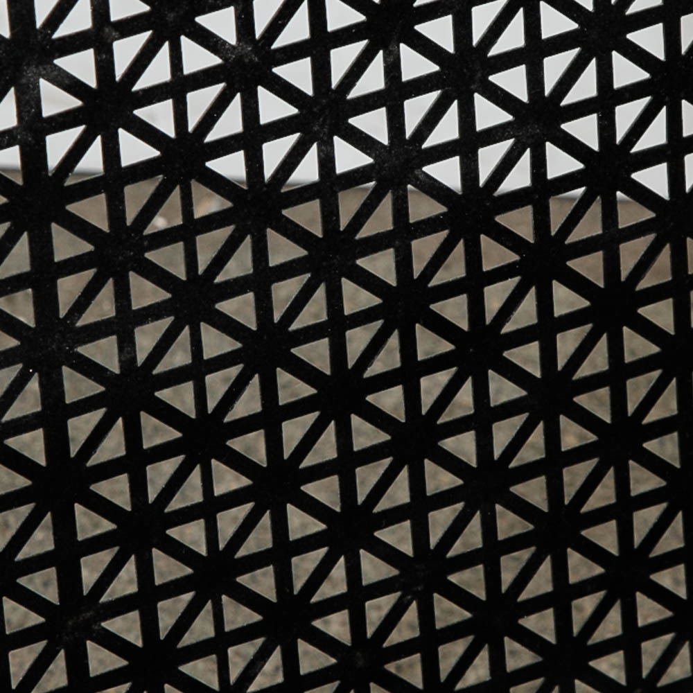 Mid Century Modern Magazine Rack Modernist Iron Black Metal With Brass Frame Vintage - Image 4