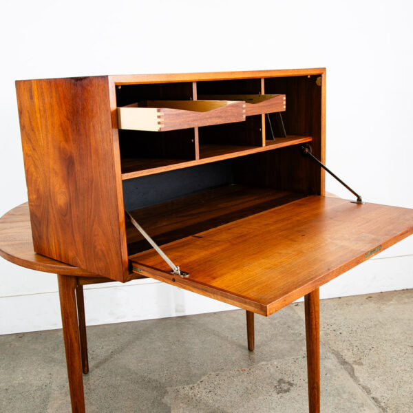Mid Century Danish Modern Wall Unit Cabinet Drop Down Teak Mcm Cado Royal Lock - Image 12