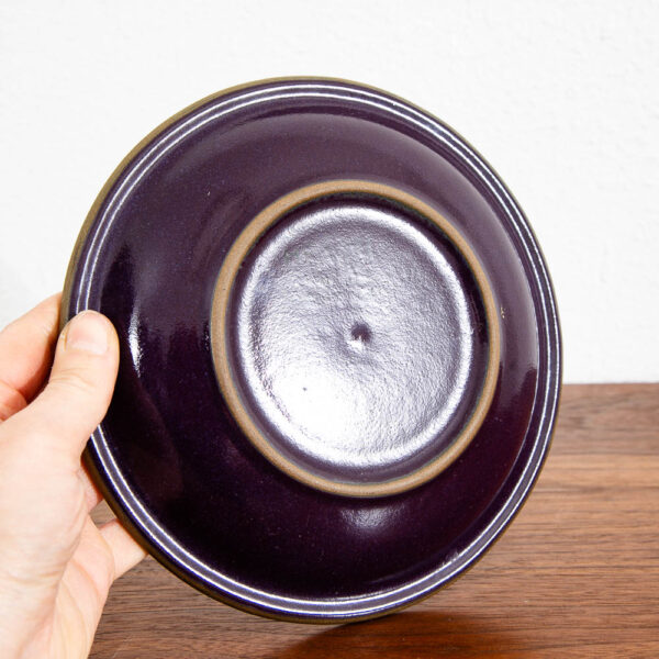 Mid Century Modern Heath Ceramics Bread Plate Purple Glaze Rim Line 7.5" - Image 7