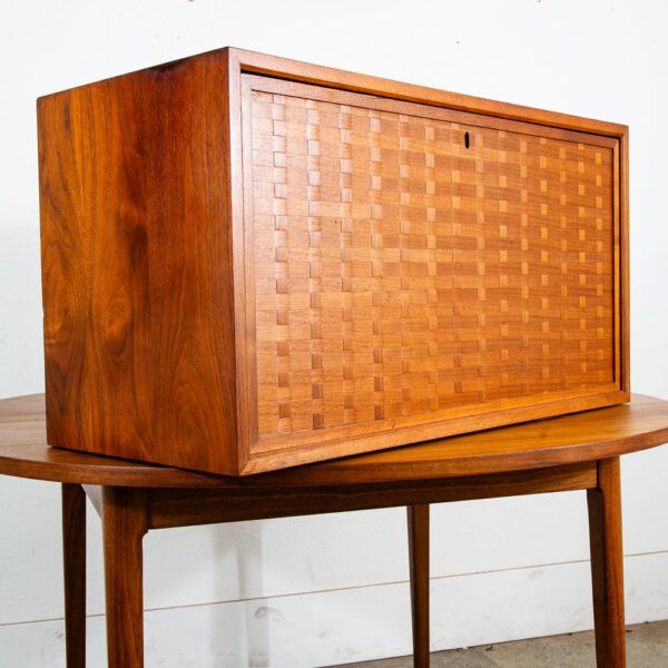 Mid Century Danish Modern Wall Unit Cabinet Drop Down Teak Mcm Cado Royal Lock - Image 8