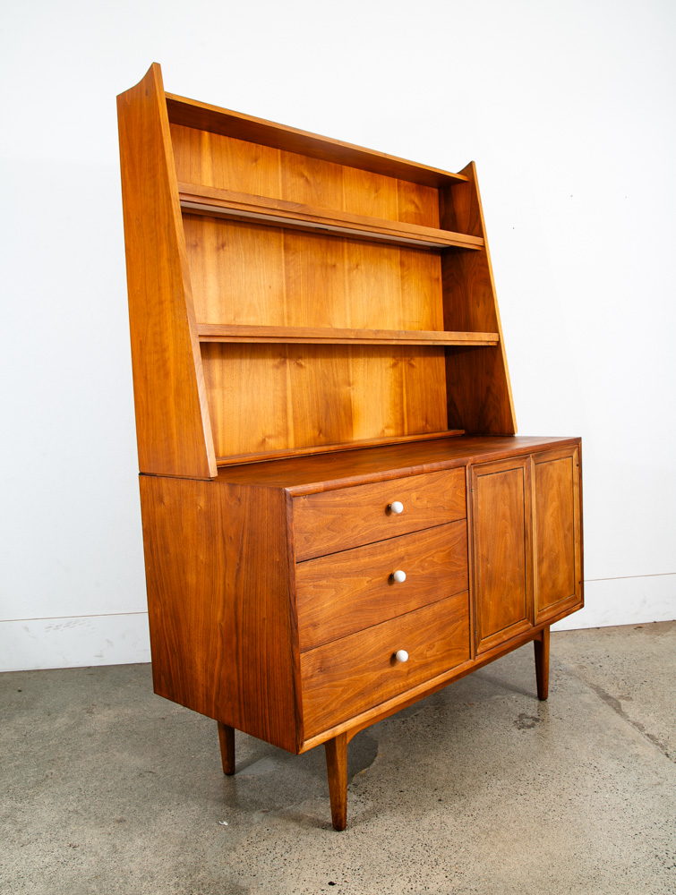 Mid Century Modern China Cabinet Credenza Display Drexel Declaration Walnut Mcm - Image 6