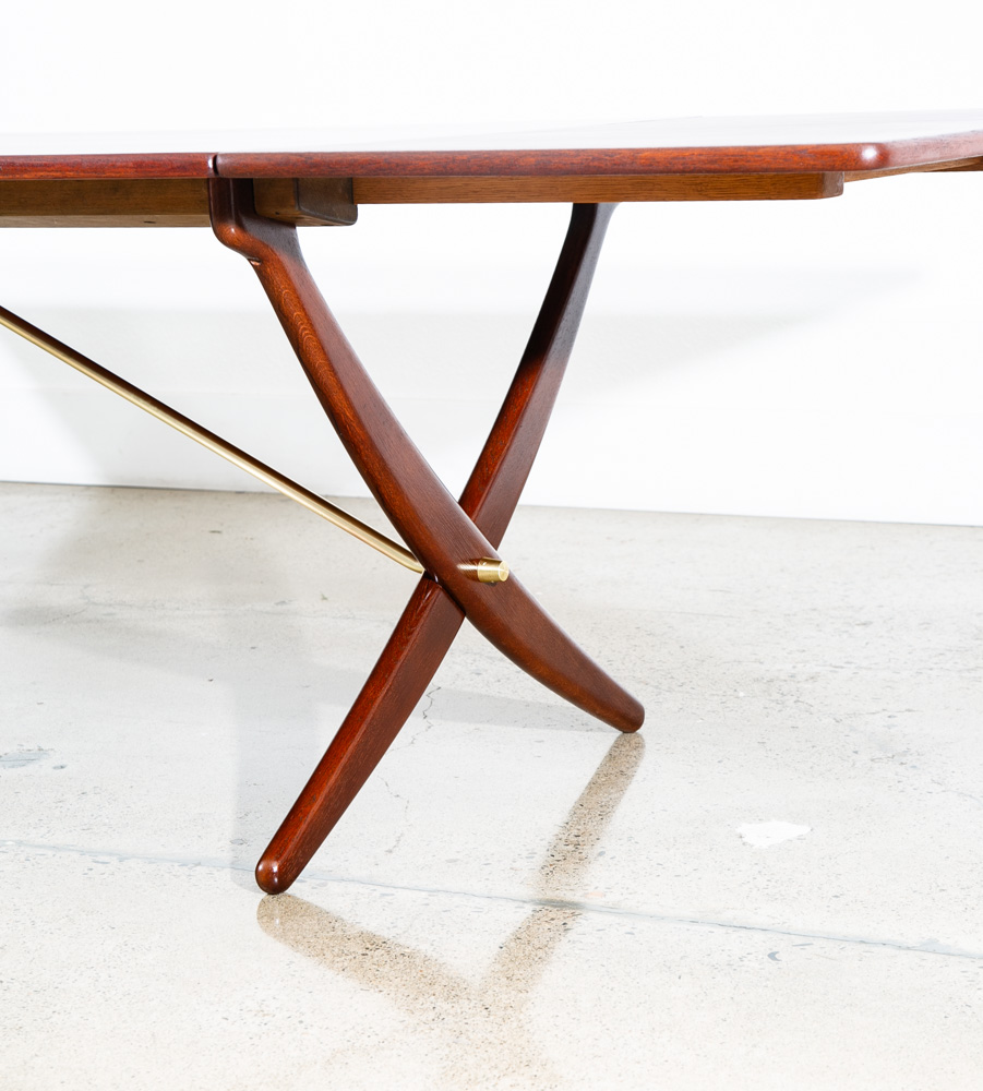 Mid Century Danish Modern Dining Table Hans Wegner Teak Andreas Tuck AT-314 Leaf - Image 10