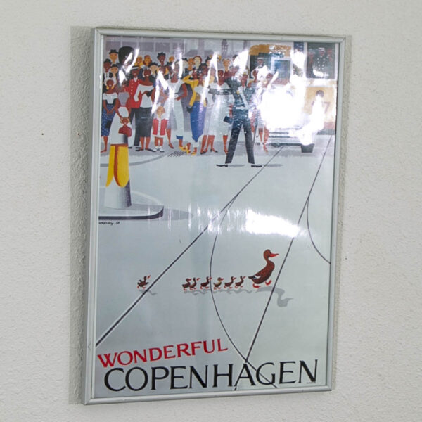 Mid Century Modern Art Wonderful Copenhagen City Framed Signed 59/260 Vintage Print - Image 7