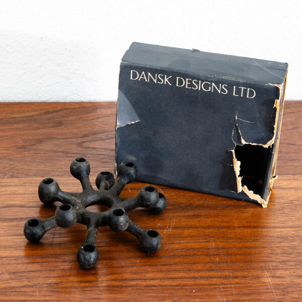 Mid Century Danish Modern Dansk Cast Iron Spider Taper Candleholder Black IHQ - Image 6
