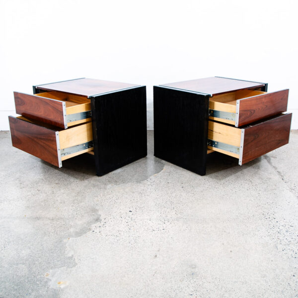 Mid Century Modern Nightstands End Side Tables Rosewood Glenn of California NM - Image 3