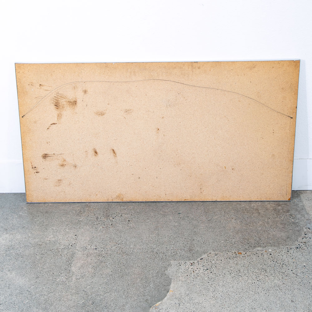 Mid Century Modern Wall Art Framed Abstract Expressionism Red Grey Black Yellow - Image 4