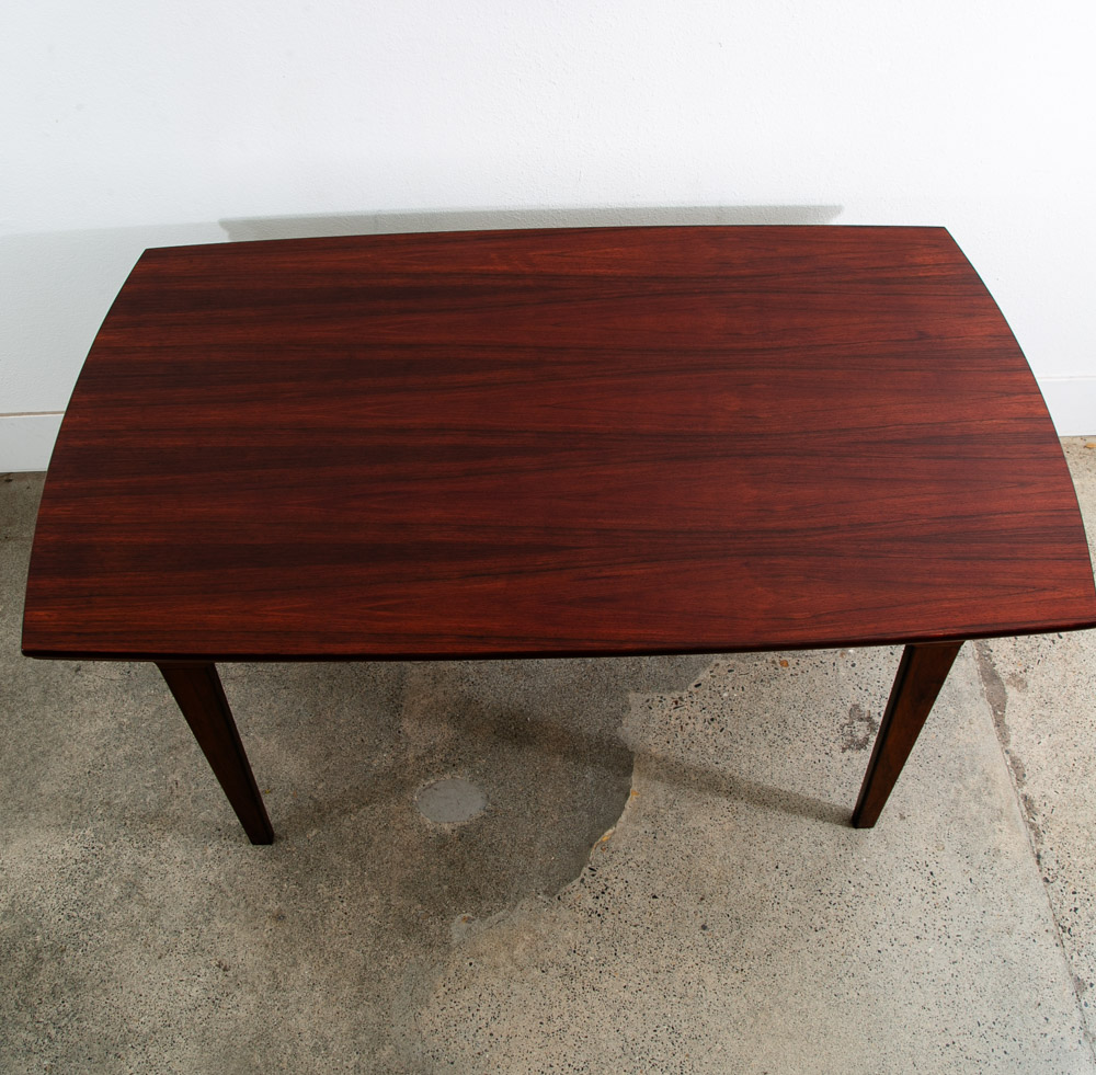 Mid Century Danish Modern Dining Table Rosewood Extension 2 Draw Leaf Vintage - Image 6