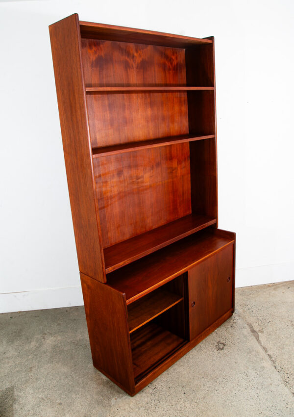 Mid Century Danish Modern Bookshelf Cabinet Teak Shelves Borge Mogensen Denmark - Image 3