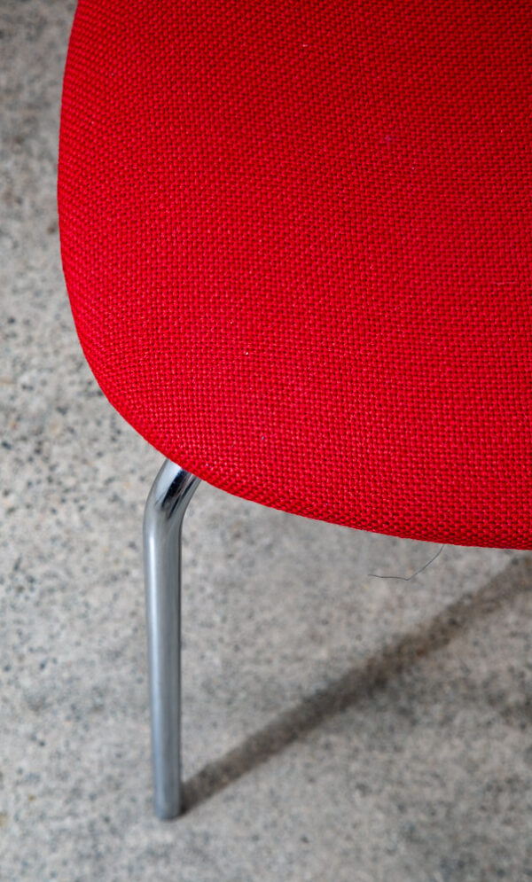 Mid Century Danish Modern Dining Chairs Set 8 Metal Red Denmark Upholstered Mcm - Image 10