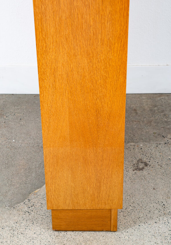 Mid Century Danish Modern Bookshelf Cabinet Modular Blonde Oak LP Storage Mcm - Image 11