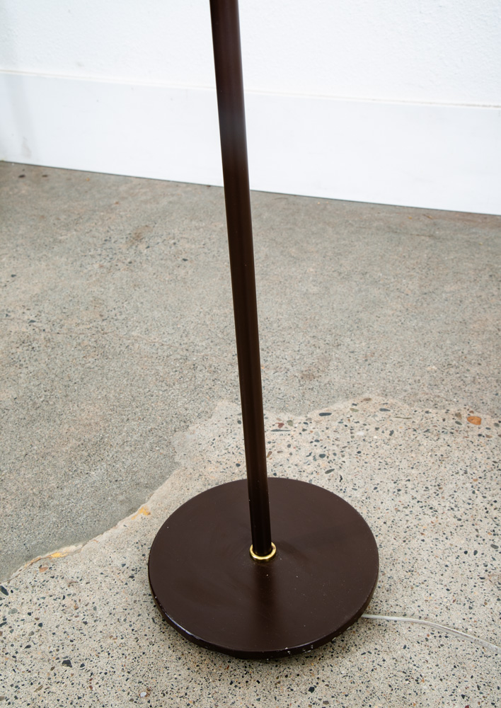 Mid Century Modern Floor Lamp Brown Light Adjustable Brass Vintage Mcm Denmark - Image 5