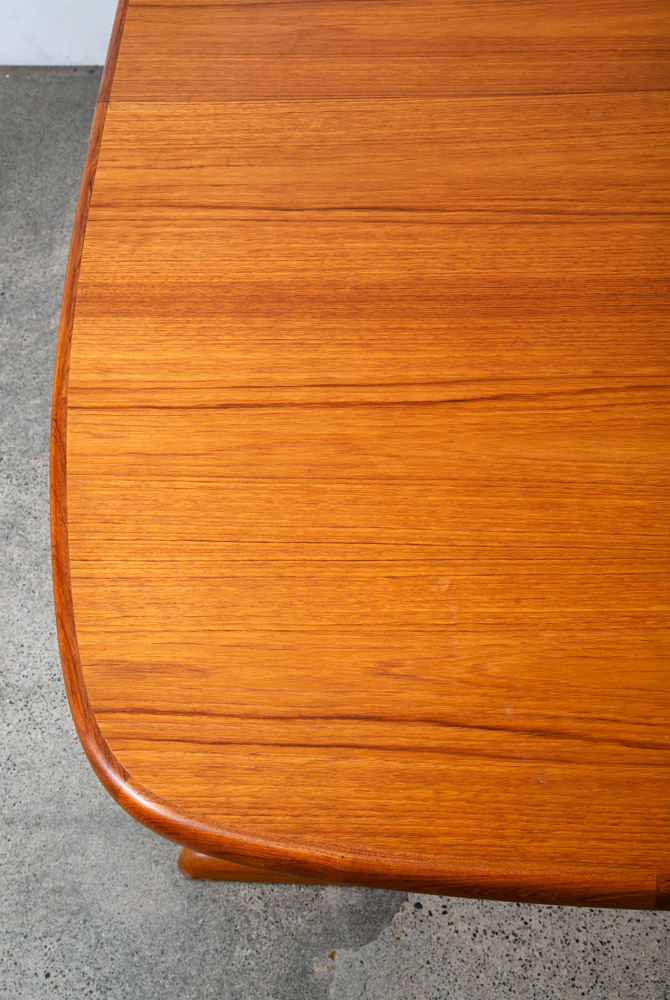 Mid Century Danish Modern Dining Table Teak Oval Skovby Extension Vintage 104" - Image 9