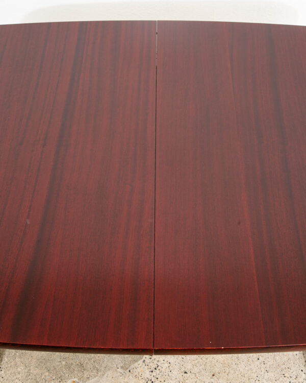 Mid Century Danish Modern Dining Table Oval Mahogany 2 leafs G Mobel 99.5 in Mcm - Image 9
