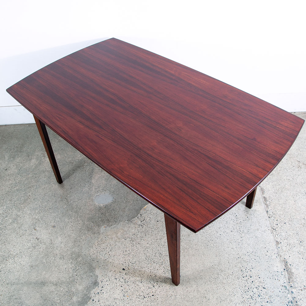 Mid Century Danish Modern Dining Table Rosewood Extension 2 Draw Leaf Vintage