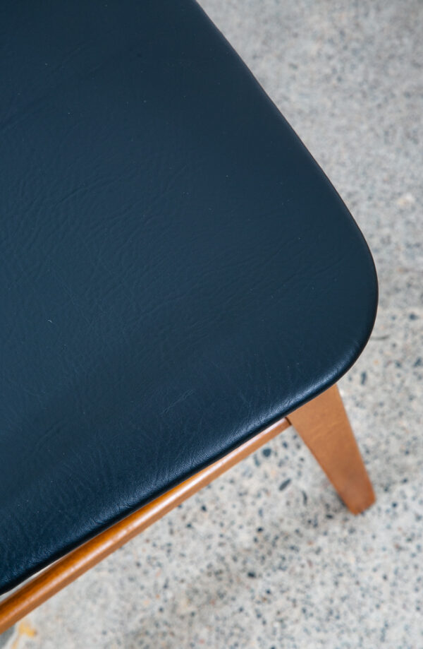 Mid Century Danish Modern Dining Chair Teak Black Denmark Vintage Single Mcm 60s - Image 9