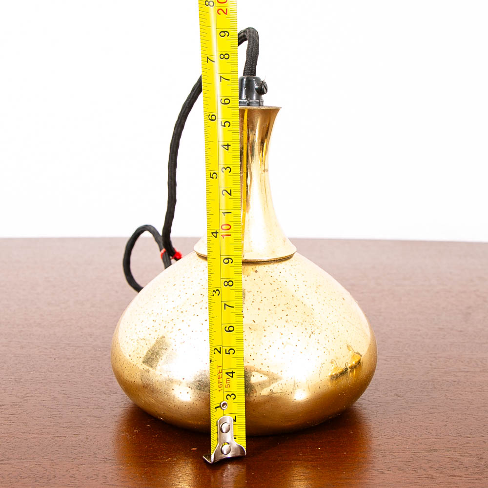 Mid Century Danish Modern Brass Hanging Pendant Lamps Hans Agne Jakobsson Set of 3 - Image 12