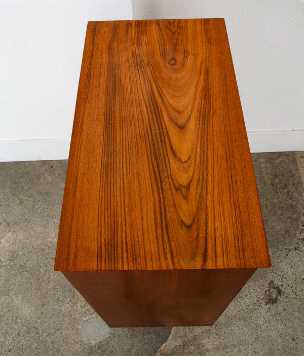 Mid Century Danish Modern Dresser Highboy 6 Drawer Teak Denmark Locking Vintage - Image 9