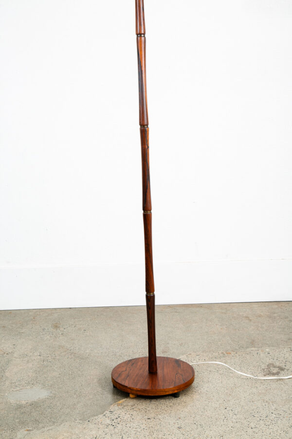 Mid Century Modern Danish Solid Rosewood Floor Lamp Shade Ribbed MCM Denmark Mcm - Image 3