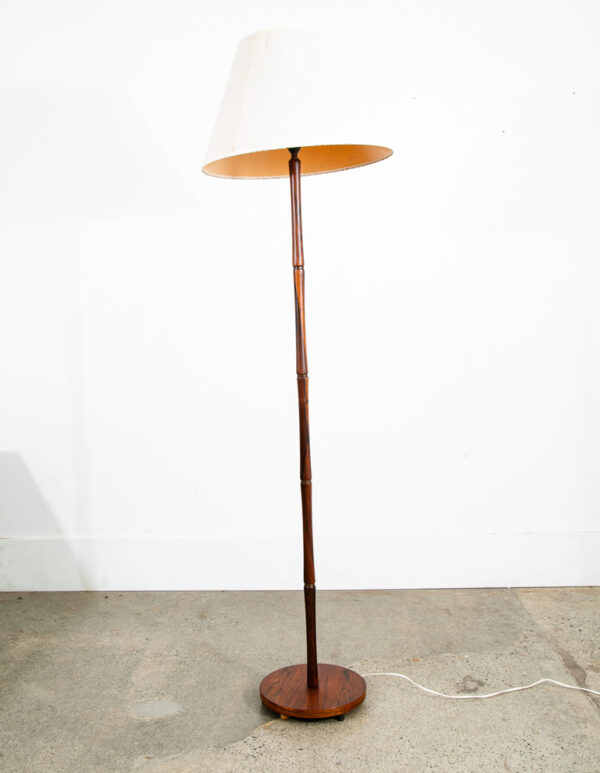 Mid Century Modern Danish Solid Rosewood Floor Lamp Shade Ribbed MCM Denmark Mcm - Image 9