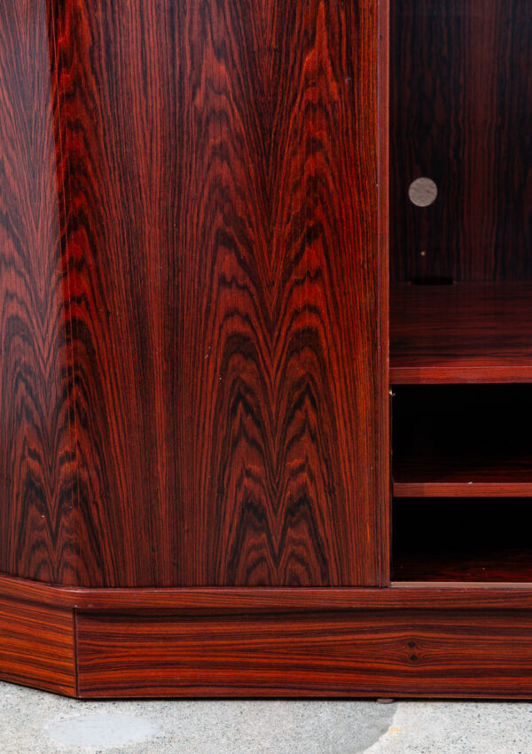 Mid Century Danish Modern Credenza Sideboard Rosewood Tambour Door Drawers Mcm - Image 11