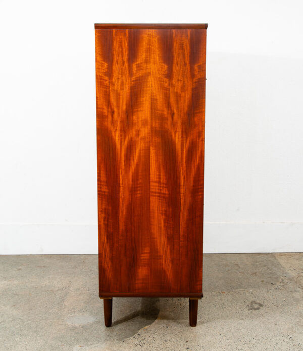 Mid Century Danish Modern Highboy Dresser 6 Drawer Teak Handles Denmark Tall Mcm - Image 12