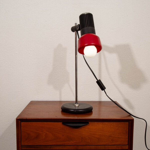 Mid Century Modern Adjustable Modular Table Lamp Black Red Office Desk Lamp Mcm - Image 4