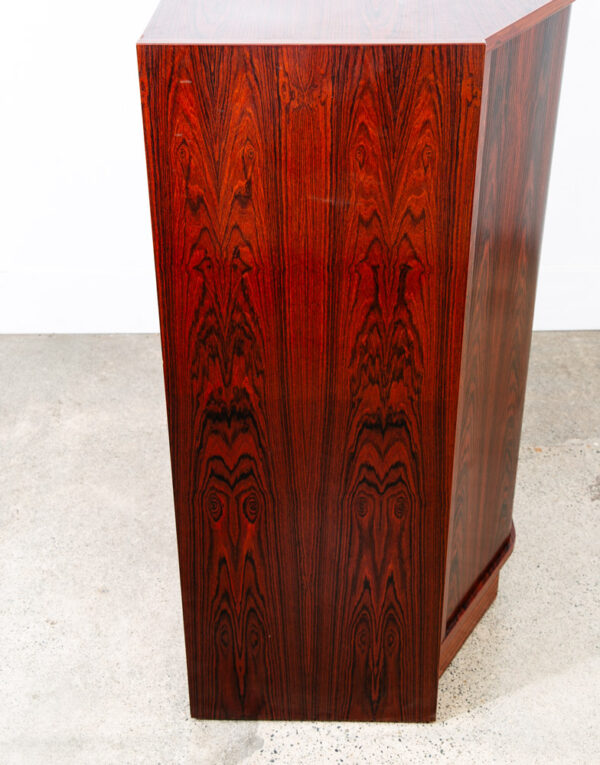 Mid Century Danish Modern Credenza Sideboard Rosewood Tambour Door Drawers Mcm - Image 4