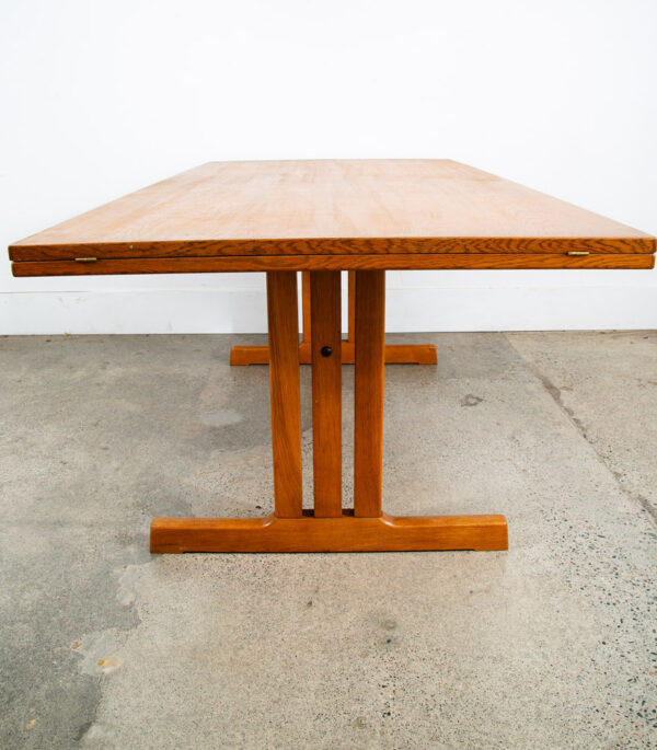 Mid Century Danish Modern Dining Table Solid Oak Rectangular Ditte Adrian Heath - Image 5