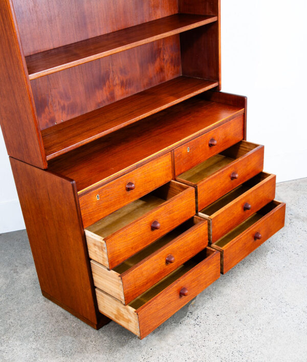 Mid Century Danish Modern Bookshelf Cabinet Teak Shelves Borge Mogensen Denmark - Image 5