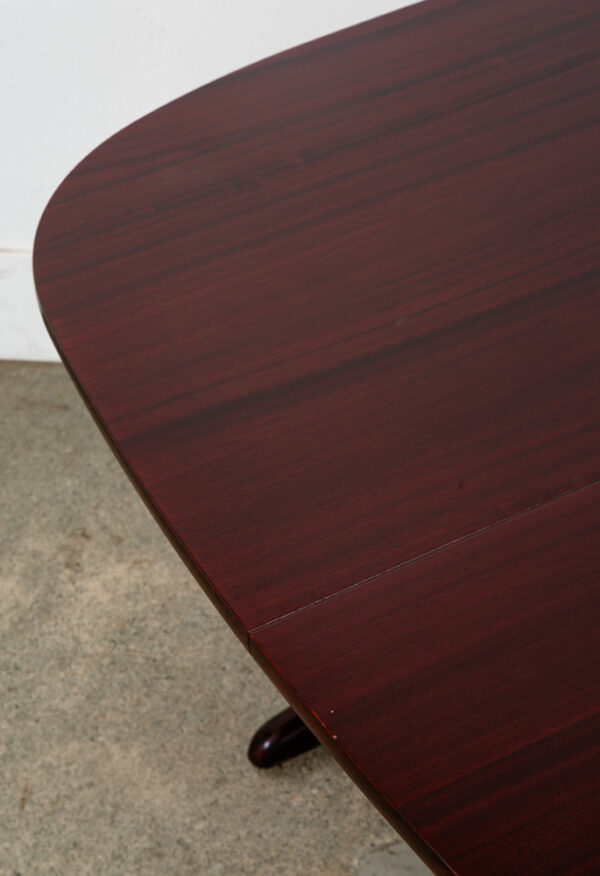 Mid Century Danish Modern Dining Table Oval Mahogany 2 leafs G Mobel 99.5 in Mcm - Image 10