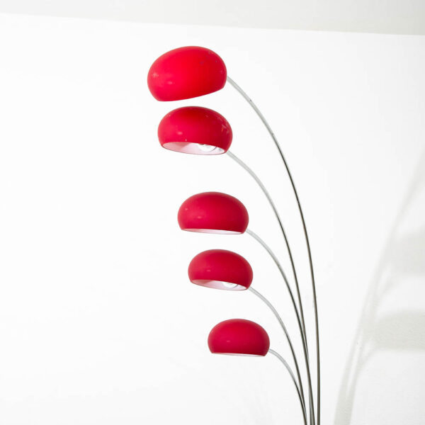 Mid Century Modern Floor Lamp Marble 5 Sofa Light Chrome Red Overhang Mcm Couch - Image 9