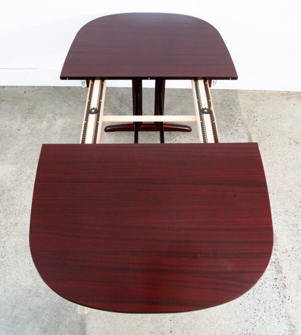 Mid Century Danish Modern Dining Table Oval Mahogany 2 leafs G Mobel 99.5 in Mcm - Image 8