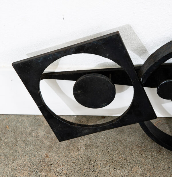 Mid Century Modern Metal Wall Sculpture Abstract Original Denmark Heavy Iron Mcm - Image 9