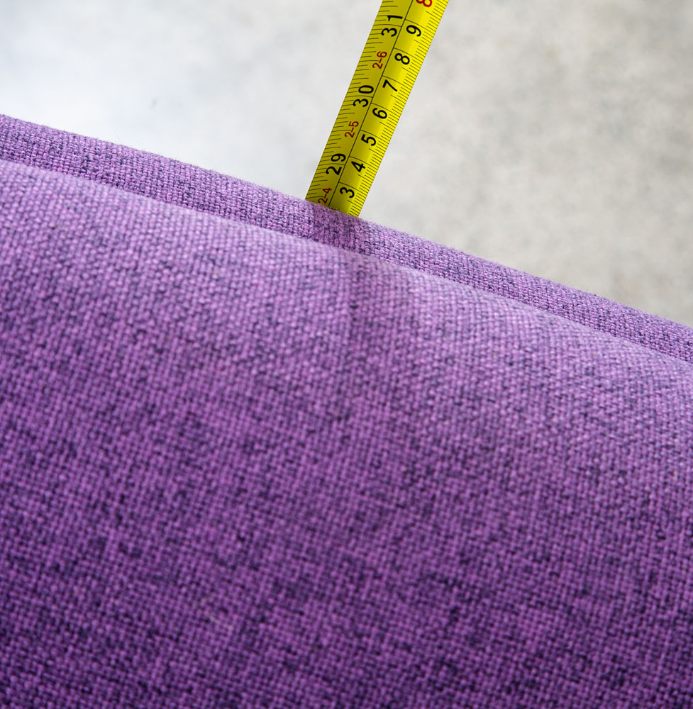 Mid Century Modern Lounge Chairs Purple Armchairs Tweed Pair 2 Vintage Denmark - Image 11