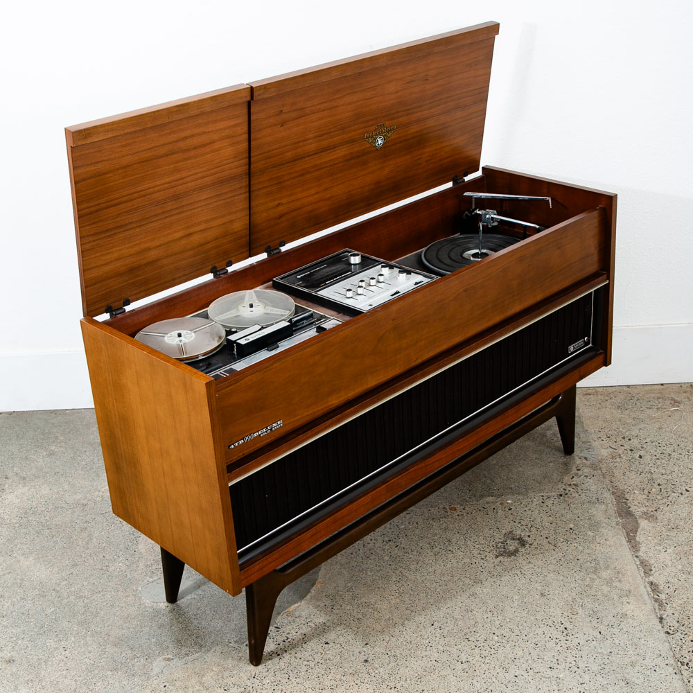 Mid Century Modern Stereo Console Record Player Hifi Radio Nivico Solid State - Image 6