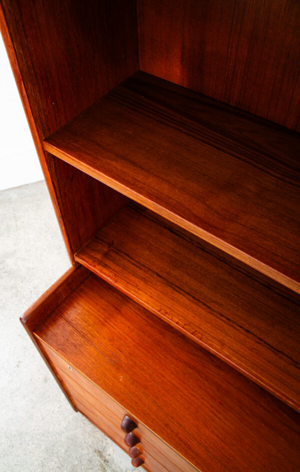 Mid Century Danish Modern Bookshelf Cabinet Teak Shelves Borge Mogensen Denmark - Image 8
