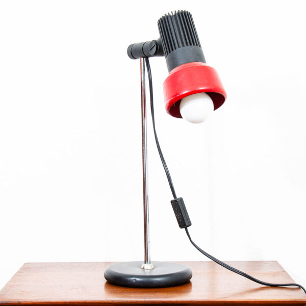 Mid Century Modern Adjustable Modular Table Lamp Black Red Office Desk Lamp Mcm - Image 3